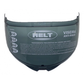 Viseira Fume Escura Capacete Helt 978 Polar / Helt 981 Avante Class Fumê Solar Original