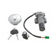 Jogo Chave Contato Miolo Ignição Moto Suzuki Intruder 125 2012 2013 2014 2015 Completo C/ Tampa Tanque Trava