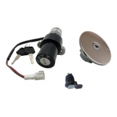 Kit Chave Contato Ignição Moto Xtz 150 Crosser 2015 16 17 18 19 20 21 2022 Jogo Completo C/ Tampa Tanque Trava